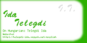 ida telegdi business card